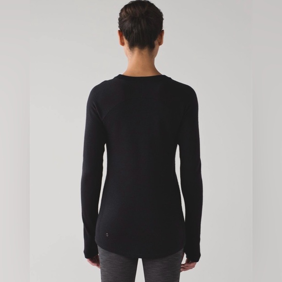 Lululemon sit in lotus merino wool sweater black womens size 6 - Picture 5 of 7